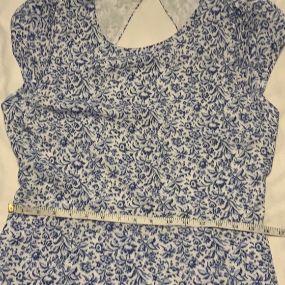 Banana Republic ECOVERO Blue Floral Midi Dress - Picture 8 of 9